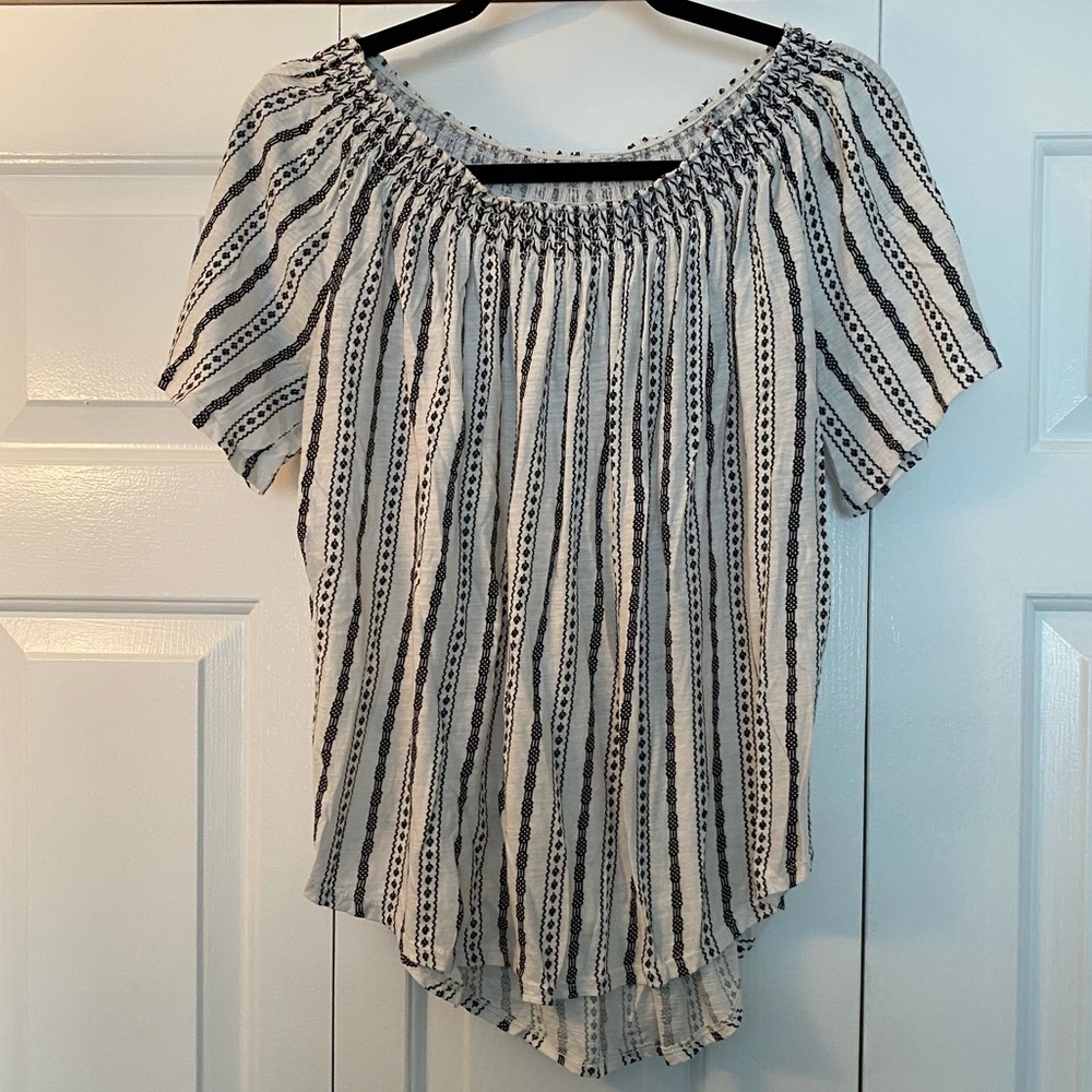 Loft Off the Shoulder Shirt - Picture 2 of 6